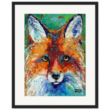 Load image into Gallery viewer, Friendly Fox Print Wooden Framed