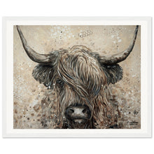 Load image into Gallery viewer, Highland Cow Wooden Framed Print