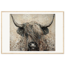 Load image into Gallery viewer, Highland Cow Wooden Framed Print