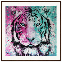 Load image into Gallery viewer, Pink Tiger Wooden Framed Print