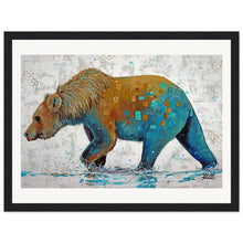 Load image into Gallery viewer, Blue Bottom Museum-Quality Matte Wooden Framed