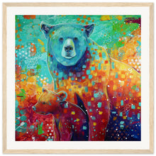 Load image into Gallery viewer, Mama And Baby Bear Print Wooden Framed