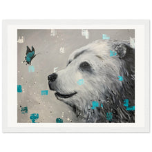 Load image into Gallery viewer, Bear and Butterfly Print Wooden Framed