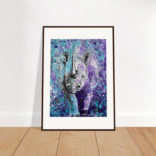 Load image into Gallery viewer, Rhinos Can Do Whatever They Want Print Wooden Framed