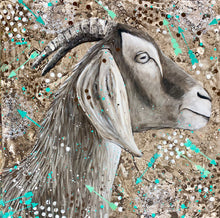 Load image into Gallery viewer, The Harder You Work, The Luckier You Goat. Sold