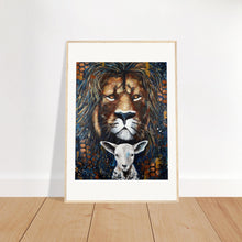 Load image into Gallery viewer, Lion And Lamb Print Wooden Framed