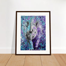 Load image into Gallery viewer, Rhinos Can Do Whatever They Want Print Wooden Framed