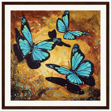 Load image into Gallery viewer, Fluttering Forward Wooden Framed Print