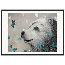 Load image into Gallery viewer, Bear and Butterfly Print Wooden Framed