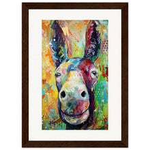 Load image into Gallery viewer, Two Jackasses Staring At Each Other Wooden Framed Print