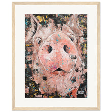 Load image into Gallery viewer, Piggy Smalls Print Wooden Framed