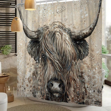 Load image into Gallery viewer, Highland Cow Shower Curtain