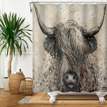 Load image into Gallery viewer, Highland Cow Shower Curtain