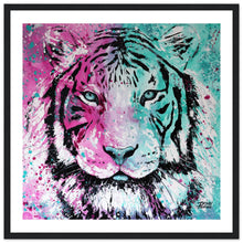 Load image into Gallery viewer, Pink Tiger Wooden Framed Print