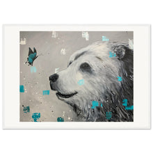 Load image into Gallery viewer, Bear and Butterfly Print Wooden Framed