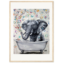 Load image into Gallery viewer, Blowing Bubbles Wooden Framed Print