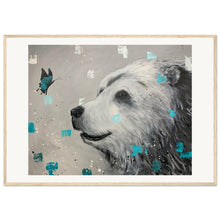 Load image into Gallery viewer, Bear and Butterfly Print Wooden Framed