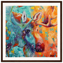 Load image into Gallery viewer, Cosmic Moose Wooden Framed Print
