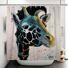 Load image into Gallery viewer, Punk Giraffe Shower Curtain