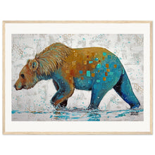 Load image into Gallery viewer, Blue Bottom Museum-Quality Matte Wooden Framed