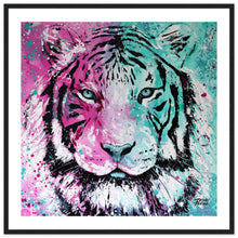 Load image into Gallery viewer, Pink Tiger Wooden Framed Print