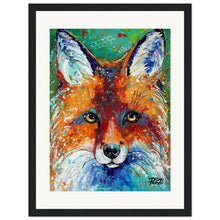 Load image into Gallery viewer, Friendly Fox Print Wooden Framed