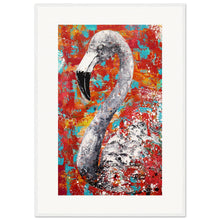 Load image into Gallery viewer, Red Flamingo Wooden Framed Print