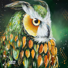 Load image into Gallery viewer, Echos Of An Emerald Owl sold