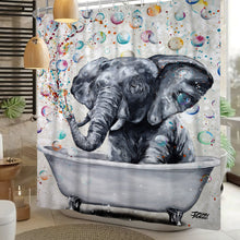 Load image into Gallery viewer, Blowing Bubbles Shower Curtain
