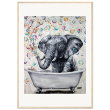 Load image into Gallery viewer, Blowing Bubbles Wooden Framed Print