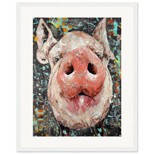 Load image into Gallery viewer, Oink Until Your Hearts Content Print Wooden Framed