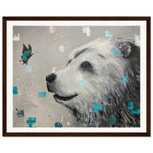 Load image into Gallery viewer, Bear and Butterfly Print Wooden Framed