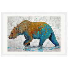 Load image into Gallery viewer, Blue Bottom Museum-Quality Matte Wooden Framed