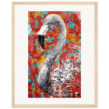 Load image into Gallery viewer, Red Flamingo Wooden Framed Print