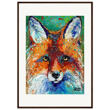 Load image into Gallery viewer, Friendly Fox Print Wooden Framed