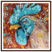 Load image into Gallery viewer, Cockablueddle Blue Wooden Framed Print