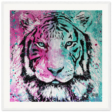 Load image into Gallery viewer, Pink Tiger Wooden Framed Print