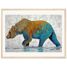 Load image into Gallery viewer, Blue Bottom Museum-Quality Matte Wooden Framed