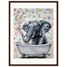 Load image into Gallery viewer, Blowing Bubbles Wooden Framed Print
