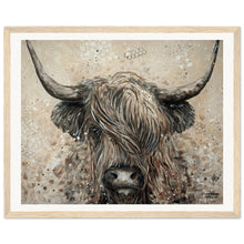 Load image into Gallery viewer, Highland Cow Wooden Framed Print