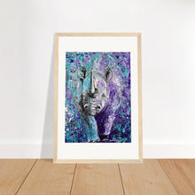 Load image into Gallery viewer, Rhinos Can Do Whatever They Want Print Wooden Framed