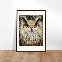 Load image into Gallery viewer, Golden Owl Print Wooden Framed