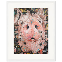 Load image into Gallery viewer, Piggy Smalls Print Wooden Framed