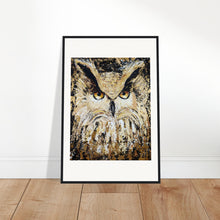 Load image into Gallery viewer, Golden Owl Print Wooden Framed