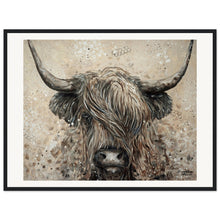 Load image into Gallery viewer, Highland Cow Wooden Framed Print