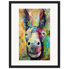 Load image into Gallery viewer, Two Jackasses Staring At Each Other Wooden Framed Print