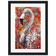 Load image into Gallery viewer, Red Flamingo Wooden Framed Print