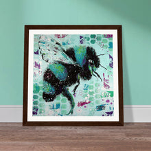 Load image into Gallery viewer, If you were a Bee you would see like me Print Wooden Framed
