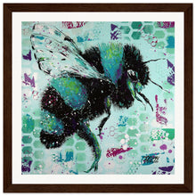 Load image into Gallery viewer, If you were a Bee you would see like me Print Wooden Framed