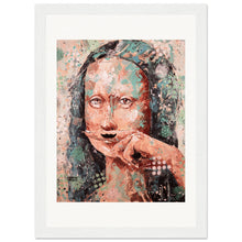 Load image into Gallery viewer, Mona Lisa With A MoustacheWooden Framed Print